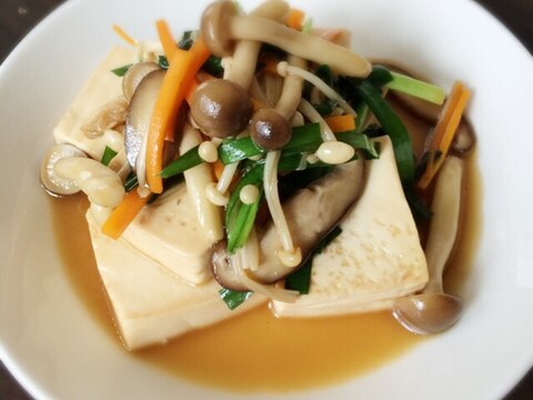 豆腐ときのこの炒めもの